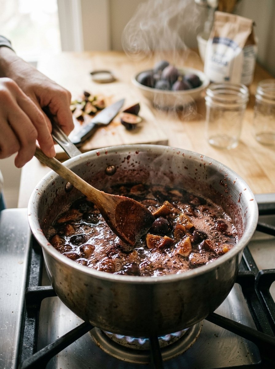 Homemade Fig Jam Recipe preparation
